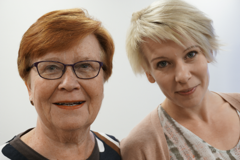 Ulla Kyrönseppä ja Selja Ahava. Kuva: Leena Korppoo